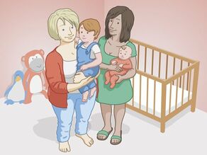 Lesbische vrouwen met hun kinderen